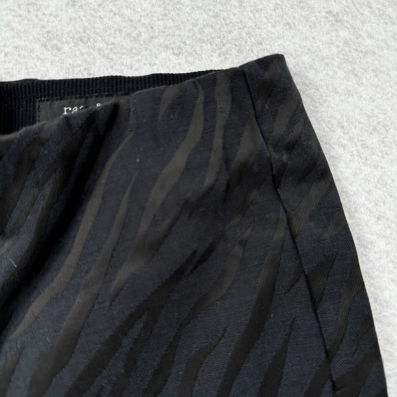 Rag & Bone Simone Pants Womens 2 Zebra Jacquard Slim Fit Cropped Ankle Black - Picture 6 of 13